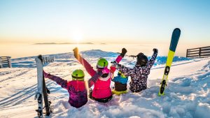 family skiing holiday